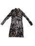 Tory Burch Print Black Gray Casual Dress Size S - photo 2