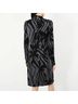 Tory Burch Print Black Gray Casual Dress Size S - photo 5