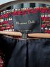Massimo Dutti Tweed Red Black White Yellow Coat Size M - photo 3