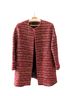 Massimo Dutti Tweed Red Black White Yellow Coat Size M - photo 1