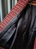Massimo Dutti Tweed Red Black White Yellow Coat Size M - photo 5