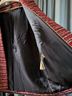 Massimo Dutti Tweed Red Black White Yellow Coat Size M - photo 6