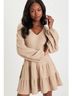 Lulus Solid Tan Casual Dress Size M - photo 8