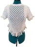 Zara Ivory Short Sleeve Blouse Size M - photo 1