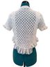 Zara Ivory Short Sleeve Blouse Size M - photo 2