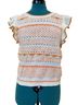 Lush Orange Ivory Pullover Sweater Size M - photo 1