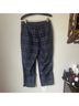 Ciao Lucia Plaid Black Blue Casual Pants Size M - photo 6