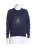 Zadig & Voltaire 100% Cashmere Graphic Color Block Stars Blue Pullover Sweater Size S - photo 1