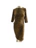 J. McLaughlin Animal Print Black Gold Cocktail Dress Size S - photo 1