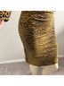 J. McLaughlin Animal Print Black Gold Cocktail Dress Size S - photo 11