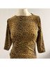 J. McLaughlin Animal Print Black Gold Cocktail Dress Size S - photo 4