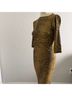 J. McLaughlin Animal Print Black Gold Cocktail Dress Size S - photo 6