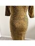 J. McLaughlin Animal Print Black Gold Cocktail Dress Size S - photo 8