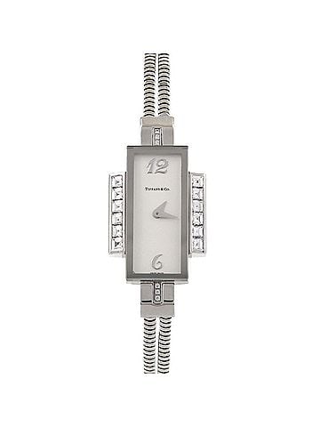 Tiffany & Co. Tiffany Cocktail Watch, WG Baguette D, 18675293, Quartz Watch (view 1)