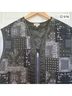 Pol 100% Nylon Paisley Gray Black Green Vest Size L - photo 5