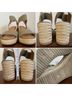 Mia 100% Elastic Green Tan Wedges Size 7 1/2 - photo 6