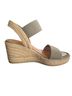 Mia 100% Elastic Green Tan Wedges Size 7 1/2 - photo 1