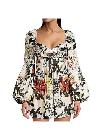 Katie May Romantic Floral Open Back Mini Dress Cocktail Dress (view 1)