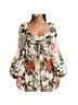 Katie May 100% Polyester Floral White Green Cocktail Dress Size M - photo 1