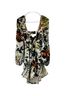 Katie May 100% Polyester Floral White Green Cocktail Dress Size M - photo 3