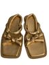 Tibi 100% Leather Gold Sandals Size 39(Euro)not 36 - photo 2