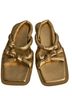 Tibi 100% Leather Gold Sandals Size 39(Euro)not 36 - photo 1