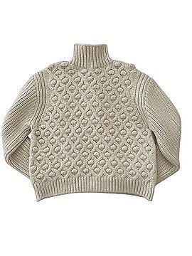 Zara Chunky Knit Cream Mockneck Sweater Casual Sweaters (view 2)