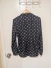 Equipment Hearts Black White Long Sleeve Button-Down Shirt Size M - photo 5