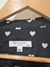 Equipment Hearts Black White Long Sleeve Button-Down Shirt Size M - photo 3