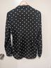 Equipment Hearts Black White Long Sleeve Button-Down Shirt Size M - photo 6