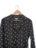 Equipment Hearts Black White Long Sleeve Button-Down Shirt Size M - photo 2