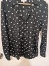 Equipment Hearts Black White Long Sleeve Button-Down Shirt Size M - photo 4