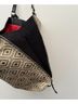 Stella & Dot 100% Raffia Black Ivory Leather Shoulder Bag Size 18 x 13.5 - photo 11