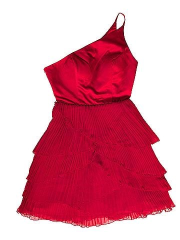 Rachel Allan LBD Pleated Dress Casual Dress (view 1)