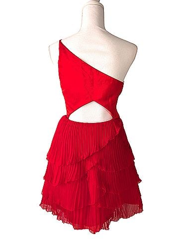 Rachel Allan LBD Pleated Dress Casual Dress (view 2)