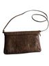 Caprice Animal Print Brown Leather Clutch One size - photo 2