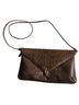 Caprice Animal Print Brown Leather Clutch One size - photo 1