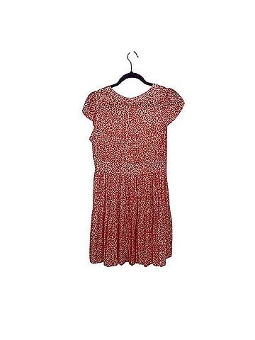 Lemlem Coral Leopard Print Metallic Stripe Tiered Dress Casual Dress (view 2)