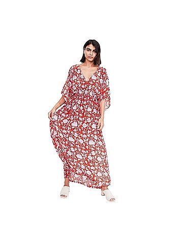 Rujuta Sheth Marie Cinched Kaftan Casual Dress (view 1)