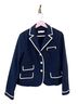 Tory Burch Blue White Blazer Size 6 - photo 1