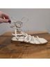 Stuart Weitzman 100% Leather Solid White Sandals Size 5 1/2 - photo 6