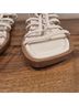 Stuart Weitzman 100% Leather Solid White Sandals Size 5 1/2 - photo 13