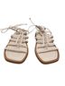 Stuart Weitzman 100% Leather Solid White Sandals Size 5 1/2 - photo 1