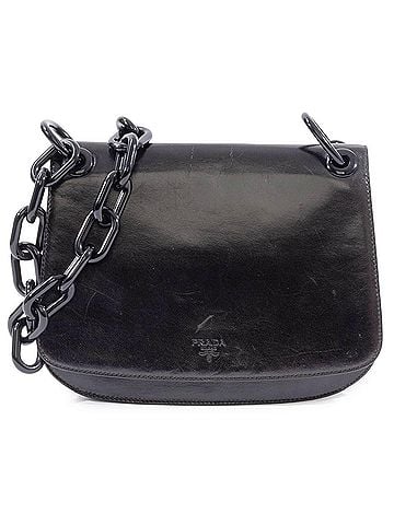 Prada Prada Madras Swing Chain Shoulder Bag B6622 in Black Leather (view 1)