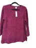 Chico's 100% Polyester Burgundy Pullover Sweater Size 2 - photo 1