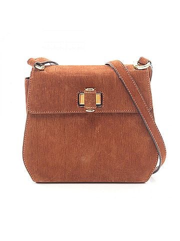 Salvatore Ferragamo Salvatore Ferragamo Gancini Shoulder Bag/Handbag, Suede, Women's, Brown (view 1)