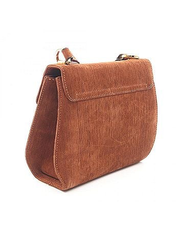 Salvatore Ferragamo Salvatore Ferragamo Gancini Shoulder Bag/Handbag, Suede, Women's, Brown (view 2)
