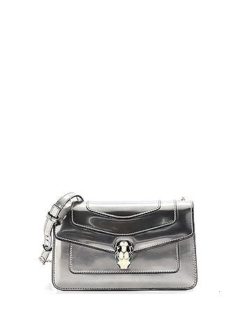 Bvlgari Serpenti Forever Shoulder Bag Metallic Leather Small (view 1)