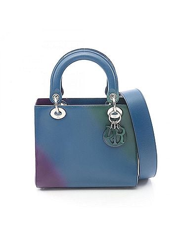 Christian Dior Christian Dior Dior Lady handbag, leather, women's, blue, green, purple. (view 1)