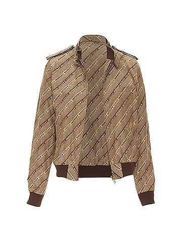 Jeremy Scott vintage JEREMY SCOTT 2000 brown logo jacquard aviator bomber jacket M (view 1)
